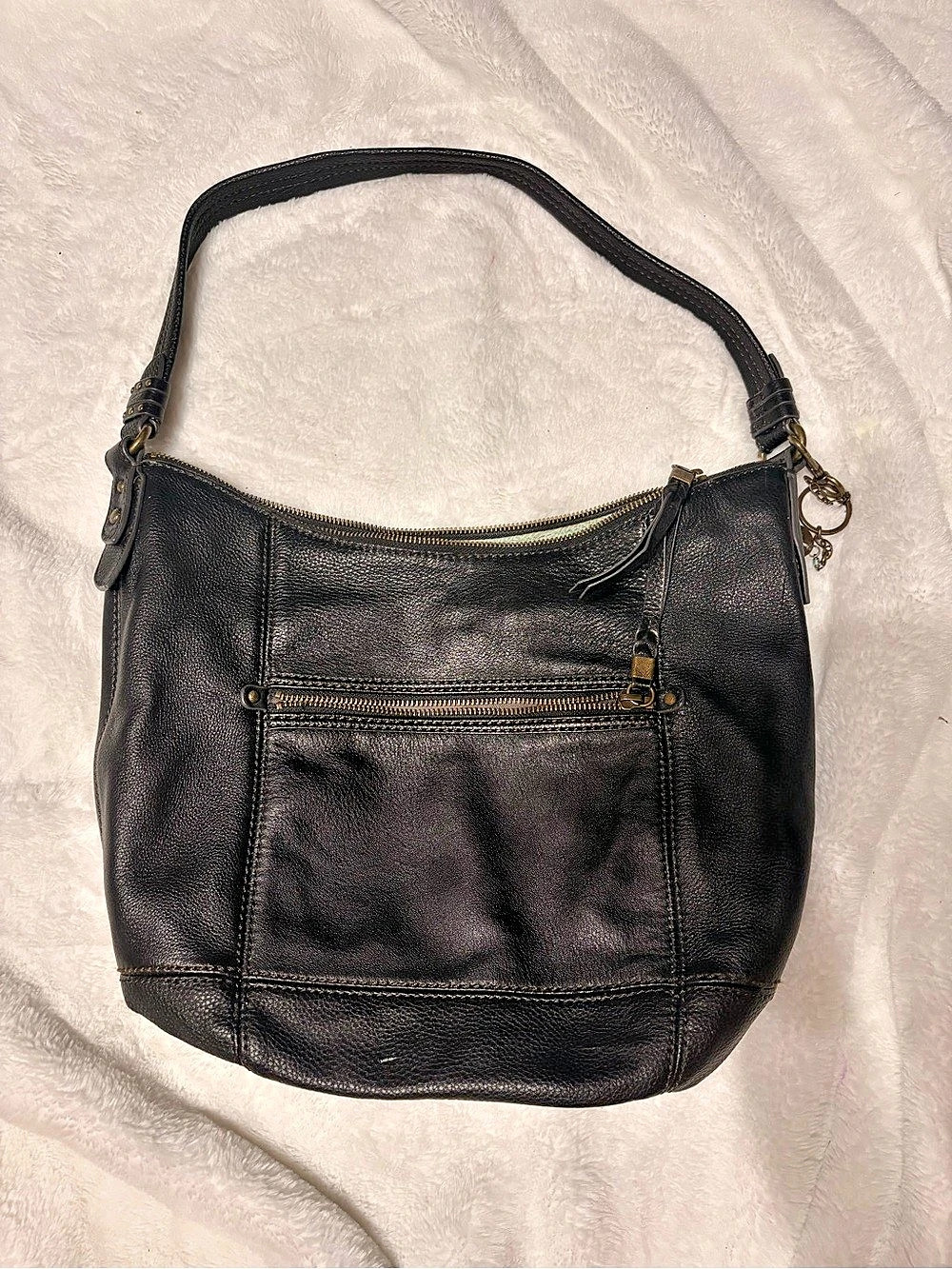 the sak Sequoia Hobo Black Leather Bag
